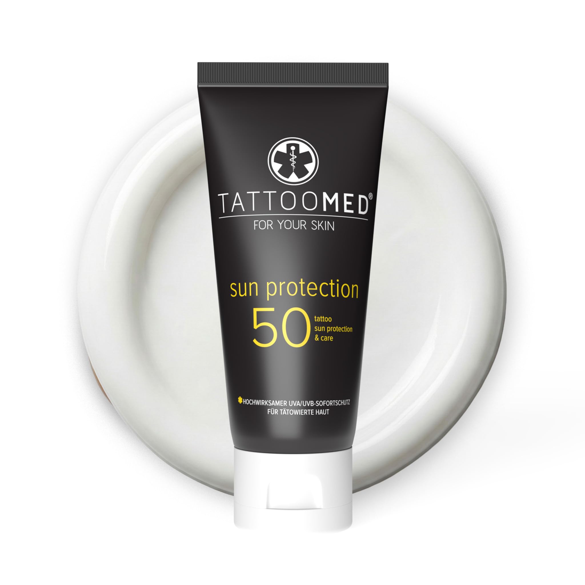TattooMed Sun Protection FPS50 - Sun Cream For Protecting Sensitive Tattoos from Intense Solar Radiation - (1 x 100ml)