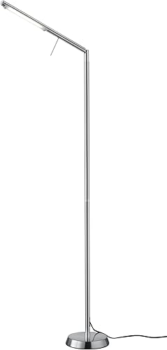 Trio Leuchten Design Modern Floor Lamp Palis Silver Oblong Non