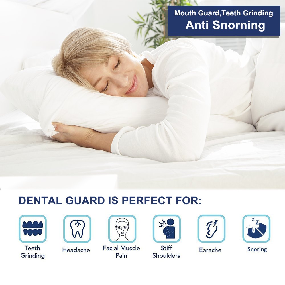 Snore Stopper Mouthpiece Anti Snoring Solutions Devices Mouth Guards Teeth Grinding Bruxism Sleep Aid Night Soft Silicone BPA Free