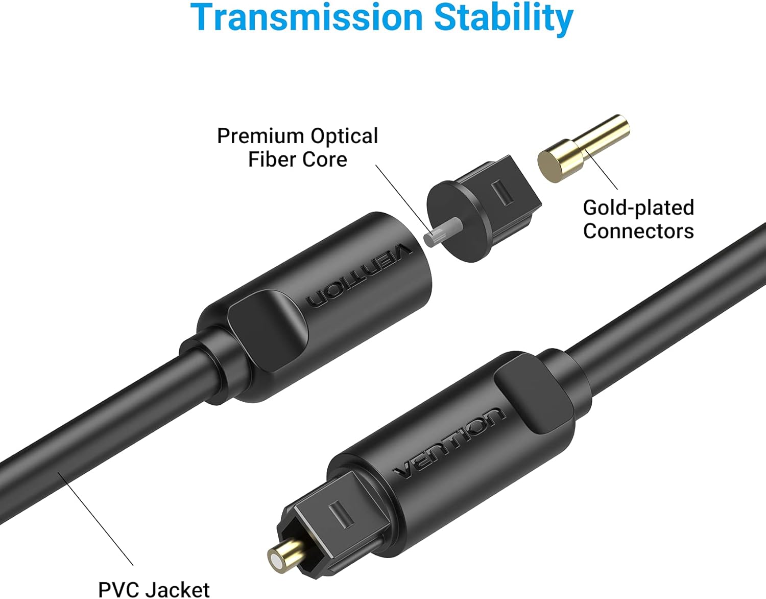VENTION Optical Cable 3m Optical Audio Cable TOSLINK Cable Optical Digital Audio Cable fibre optical cable for soundbar to tv,Home Theater - Image 3