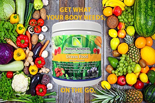 image for Naturo Sciences Raw Green Powder Superfood - 1g Natural Sugar Per Serv
