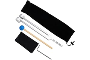 Vernijtrdy Tuning Fork with Silicone Hammer Bag for Healing, Musical Instrument, Sound Therapy 68.05HZ