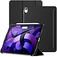 JETech Case for iPad Air 11-Inch M2 (2024), iPad Air 5/4 (2022/2020 5th/4th Generation 10.9-Inch), Protective Hard Back Shell Soft-Touch Tablet Stand Cover, Auto Wake/Sleep (Black)