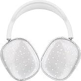 SaharaCase Hybrid Flex Cover Case for Apple AirPods Max [Rugged] Headphone Protection Antislip Grip Slim (Transparent Sparkle)