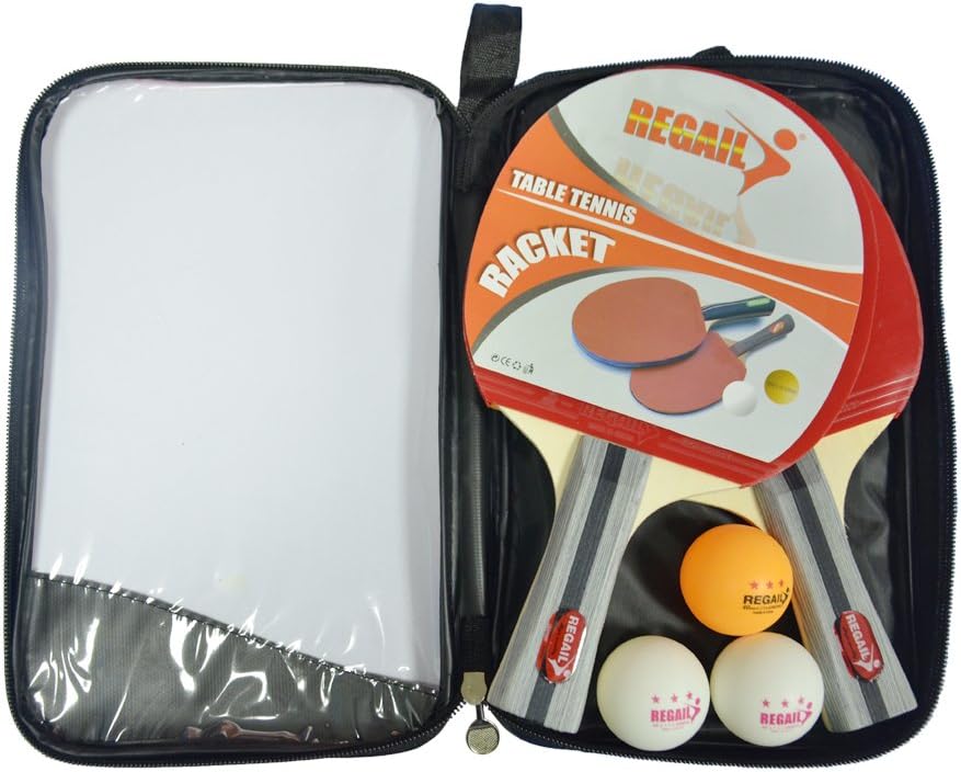 ZCQS Table Tennis Racket Ping Pong Paddle 5Lay Poplar Wood Sticky