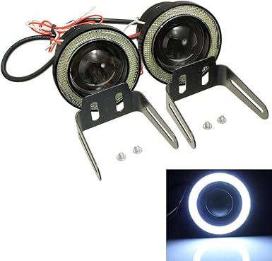 Faro Delantero de Coche de 12 V, 3 Pulgadas, luz COB LED Halo ...