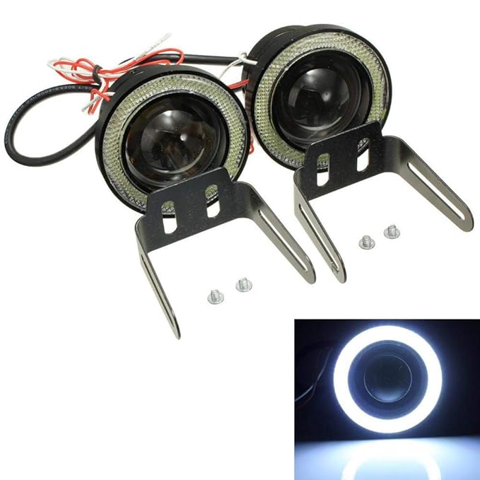 Faro Delantero de Coche de 12 V, 3 Pulgadas, luz COB LED Halo ...