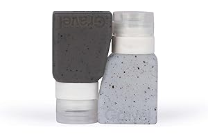 Gravel Travel Bottles 3oz (2-Pack) – Leakproof, BPA-Free, TSA Approved with Label System (Clear & Gray)