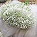 Bringsine Baby Breath/Gypsophila Wedding Decoration 24Inch Long White Colour Silk Artificial Flowers 10 pieces/lot