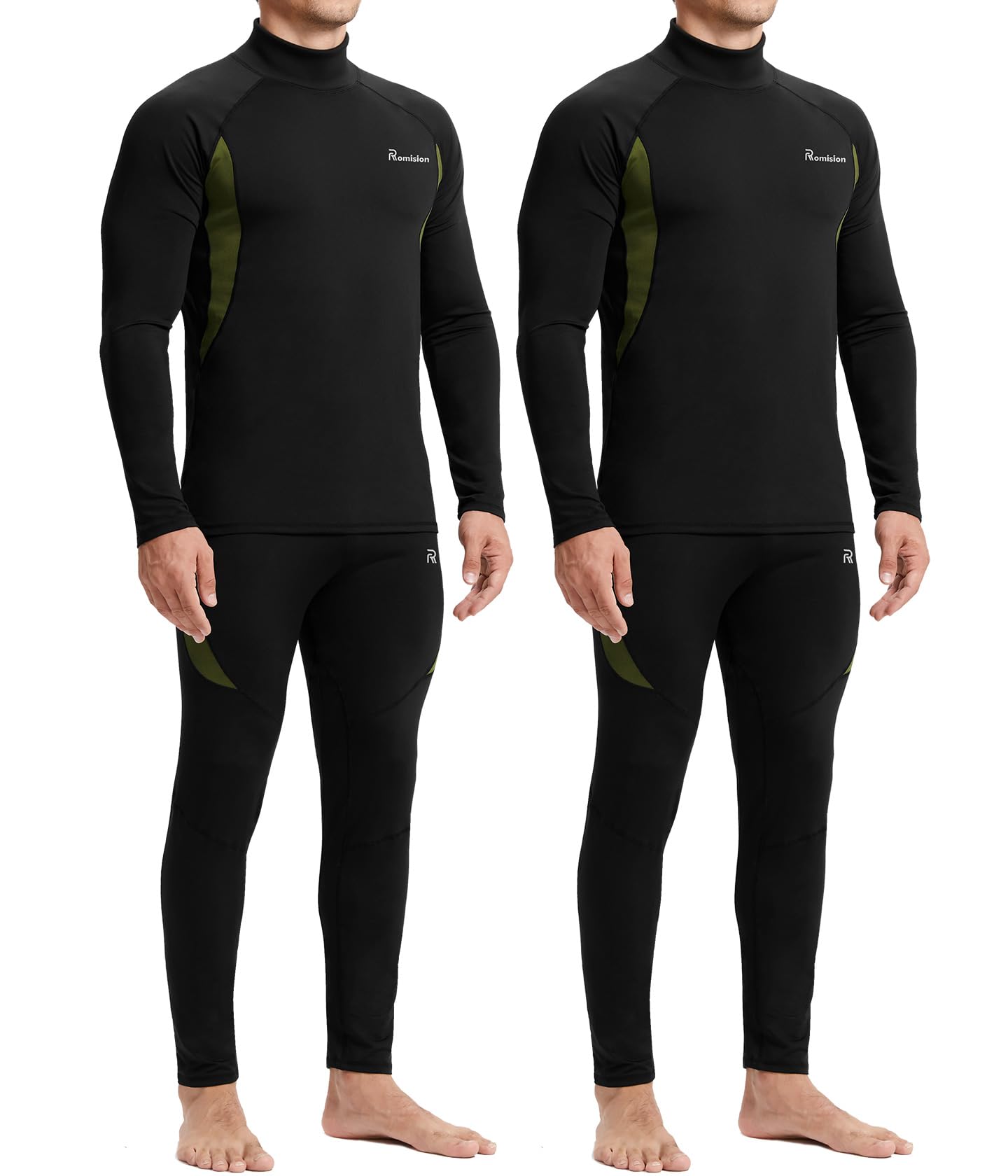 romision Thermal Underwear Long Johns for Men Fleece Lined Base Layer Cold Weather Hunting Gear Bottom and Top Set Image