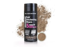 ZENTANMEI Hair Building Fibers for Thinning Hair Bald Spots, Hair Filler Fill In Fine or Thinning Hair, Instantly Thicker Fuller, Conceals Hair Loss Look Younger Hair Fibers for Men & Women (Light Brown)