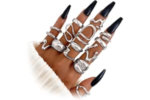 IFKM Gold Chunky Rings Set for Women 14k Gold Plated Thick Dome Stackable Open Rings Trendy Dainty Minimalist Jewelry Gifts