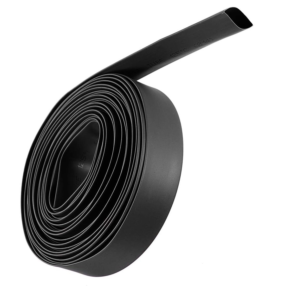 Unifizz Heat Shrink Tubing 14mm Dia 23mm Flat Width 2:1 Ratio Shrinkable Tube Cable Sleeve 7m - Black