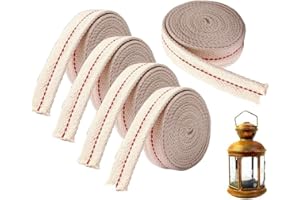 Oil lamp Wick, Lantern Wicks, Flat Cotton Wicks,5 Rolls 3/4 Inch Lamp Oil Wicks for Paraffin Oil Kerosene Based Lanterns and 