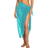 Ekouaer Women Sarong Swimsuit Coverups Chiffon Long Bikini Wraps Sheer Beach Bathing Suit Cover Up