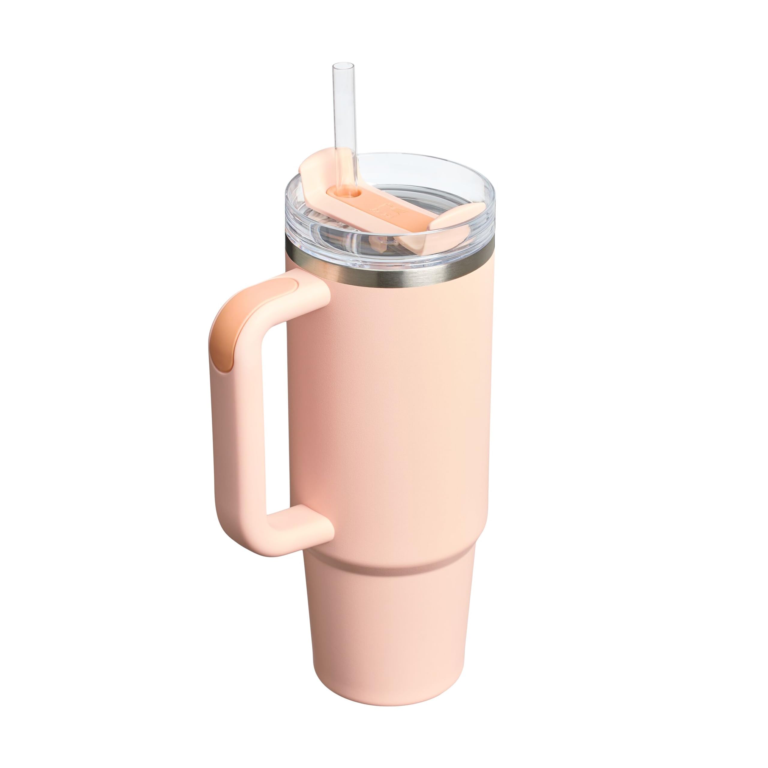 STANLEY 1913 Quencher H2.0 Flowstate Trinkflasche Mit Strohhalm 0.89L - Thermobecher Kühlt 9 Stunden - 40 Stunden Eisgekühlt - Thermosflasche BPA Frei - Edelstahl Trinkbecher - Orange Cream 9