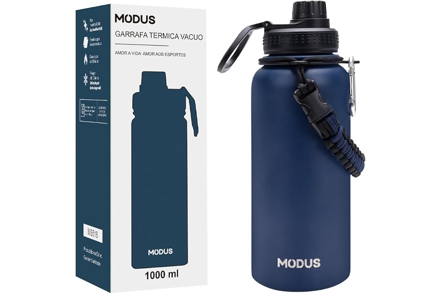 MODUS Garrafa Térmica Esportiva De Inox Com Isolamento A Vácuo 950ML | Azul