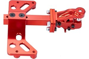 DEWOKI RC Aluminum Tow Shackle Trailer Hook Hitch Buckle for 1/6 SCX6 AXI05000 RC Car (Red)