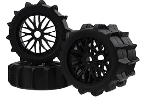 HIRCQOO 4PCS 1/8 Scale RC Off Road Buggy Snow Sand Paddle Tires Tyre Wheels 17mm Hex Hubs Compatible with Arrma Typhon 6S HSP HPI Redcat Losi Traxxas 1/8 RC Buggy