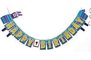 HAXPACAL Video Game Party Banner for Nite Video Game Party Supplies for Boys Gamers Party Banner Favors Kids Birthday Decorations