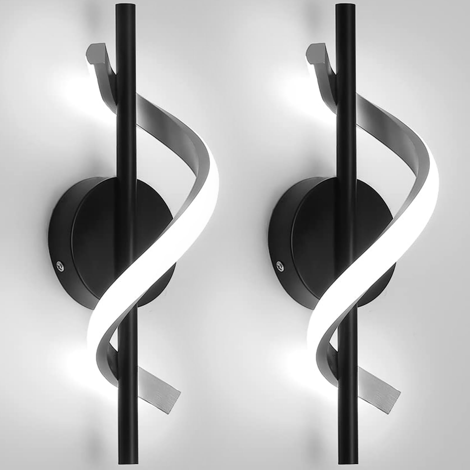 Photo 1 of EIDEARAY Modern Wall Sconces Set of Two, 9W Hardwired Wall Lighting Fixture Lamps LED Aluminum Wall Lamps for Bedroom Living Room Hallway Hotel Indoor (Cold White)