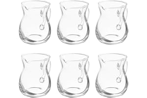 Healifty 6pcs Glass Creamer Pitcher 100ml Mini Milk Pourer Portable Glass Beverage Pitcher for Home