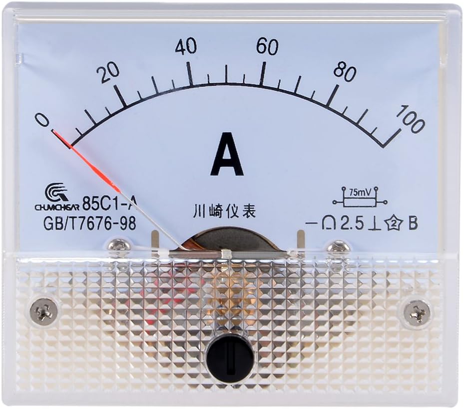uxcell Analog Current Panel Meter DC 0100A 85C1 Ammeter for Automotive Circuit Testing Charging