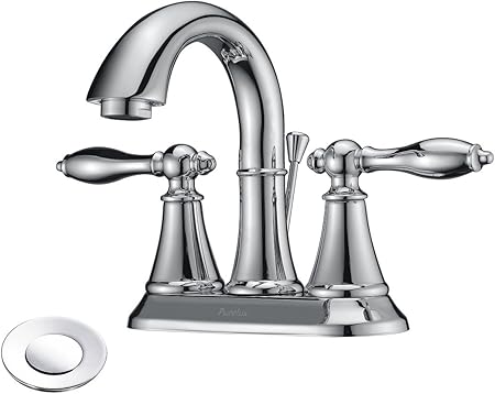 Purelux Bathroom Sink Faucet Two Handle 4 Spread Centerset