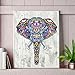 DIY 5D Diamond Painting Kit, Cross Stitch Crystal Embroidery Rhinestones Craft 5D Drilled Resin Diamond Painting by Number Kits (Elephant)