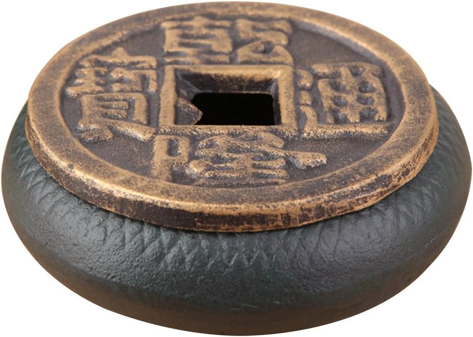 Ashtray Classic cast iron coin retro personality with a lid with home office 5 * 2 inches