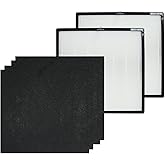 PUREBURG AK46001 Replacement Filter Set Compatible with Oreck Air Response Medium AK46001 Air Purifier Type B2,2-Pack H13 HEPA + Activated Carbon Pre-Filters Air Clean Dust