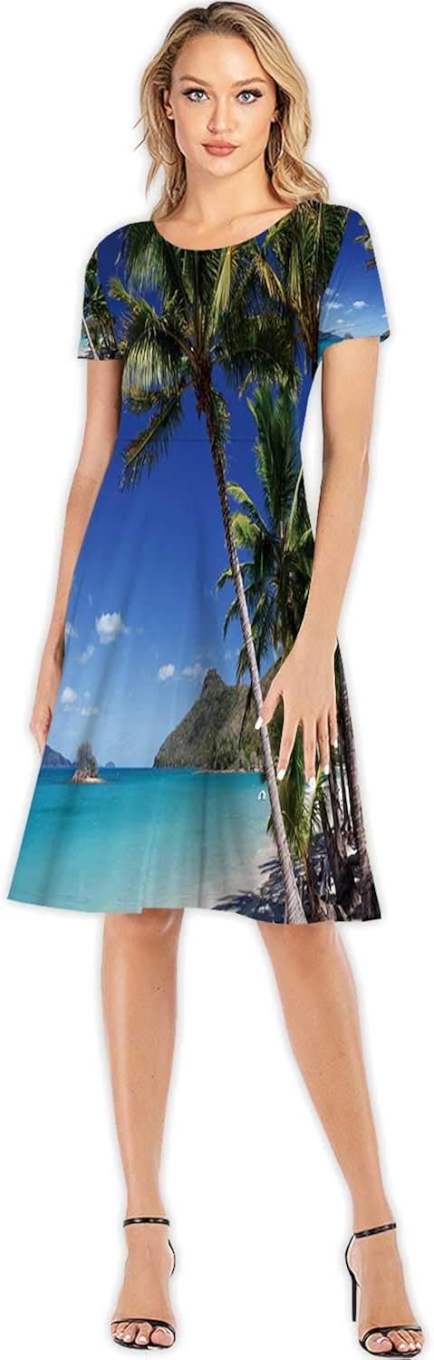 Cats Colorful Cartoon Painting Woman Fashion Apparel Evening Dress,104211 for Party,S