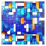 Buydecorativefilm BDF3ABST1 Abstract Stained Glass Window Film, 36-Inch-by-26-Inch (1 Pattern)