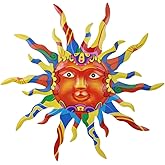 VEWOGARDEN Metal Sun Wall Decor 30" Large Outdoor Metal Wall Art Colorful Outdoor Sun Wall Art for Patio Home Garden