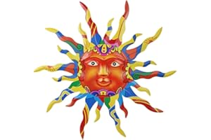VEWOGARDEN Metal Sun Wall Decor 30" Large Outdoor Metal Wall Art Colorful Outdoor Sun Wall Art for Patio Home Garden