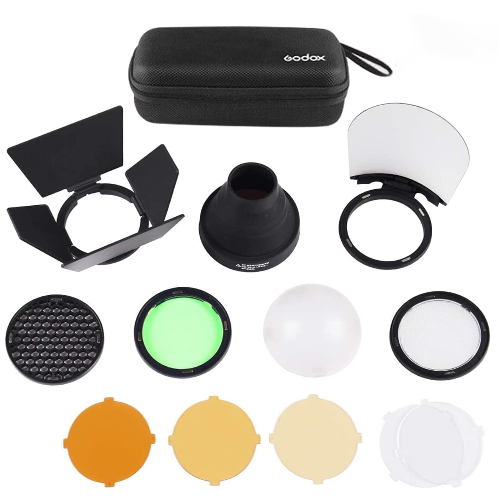 Godox AK-R1 Accessories, Color Filter, Diffuser Dome Kit with Magnetic for Godox V1 V1Pro V100 Camera Flash Speedlite, for Godox AD100Pro AD200 AD200Pro (with H200R)