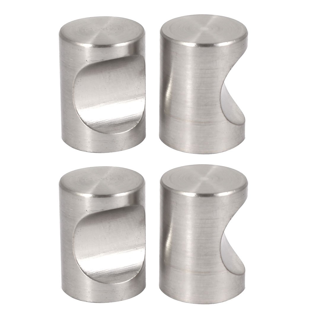 Sourcingmap Dresser Door Cabinet Single Hole Zinc Alloy Flat Cylinder Pull Handles Knob 4pcs