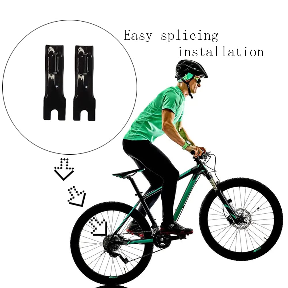 Bike Safety Flag with Pole 2 Sets, 6-Foot Adjustable Height Sturdy Fiberglass Tear-Resistant Waterproof Orange Safety Flag (Red Yellow and White)