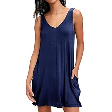 ESAILQ Ärmelloses Minikleid Frauen Sommer sexy Print gestreiften Strand Leinen Schlinge