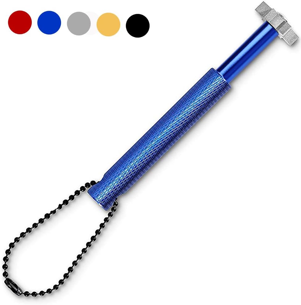 Favport Golf Club Groove Sharpener, Golf Club Cleaner and Iron Wedge Groove Sharpener Tool with 6 Carbide Tungsten Steel Cutters, Golf Club Re-Grooving Cleaning Tool 6-Tip, Golf Accessory