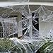 Halloween Spider Web with 28 Fake Spiders Indoor & Outdoor Web Spider Stretch Cobweb for Halloween Decorations