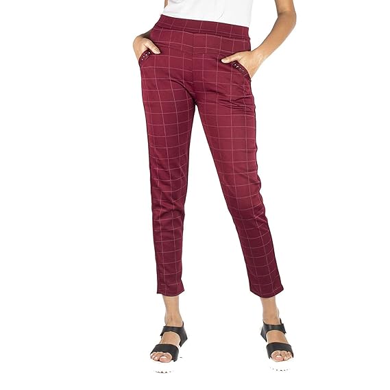 ladies check jeggings