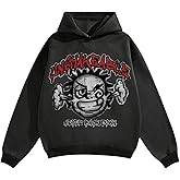SOLY HUX Men's Retro Y2k Hoodie Graphic Long Sleeve Hooded Sweatshirts Loose Pullover Streetwear