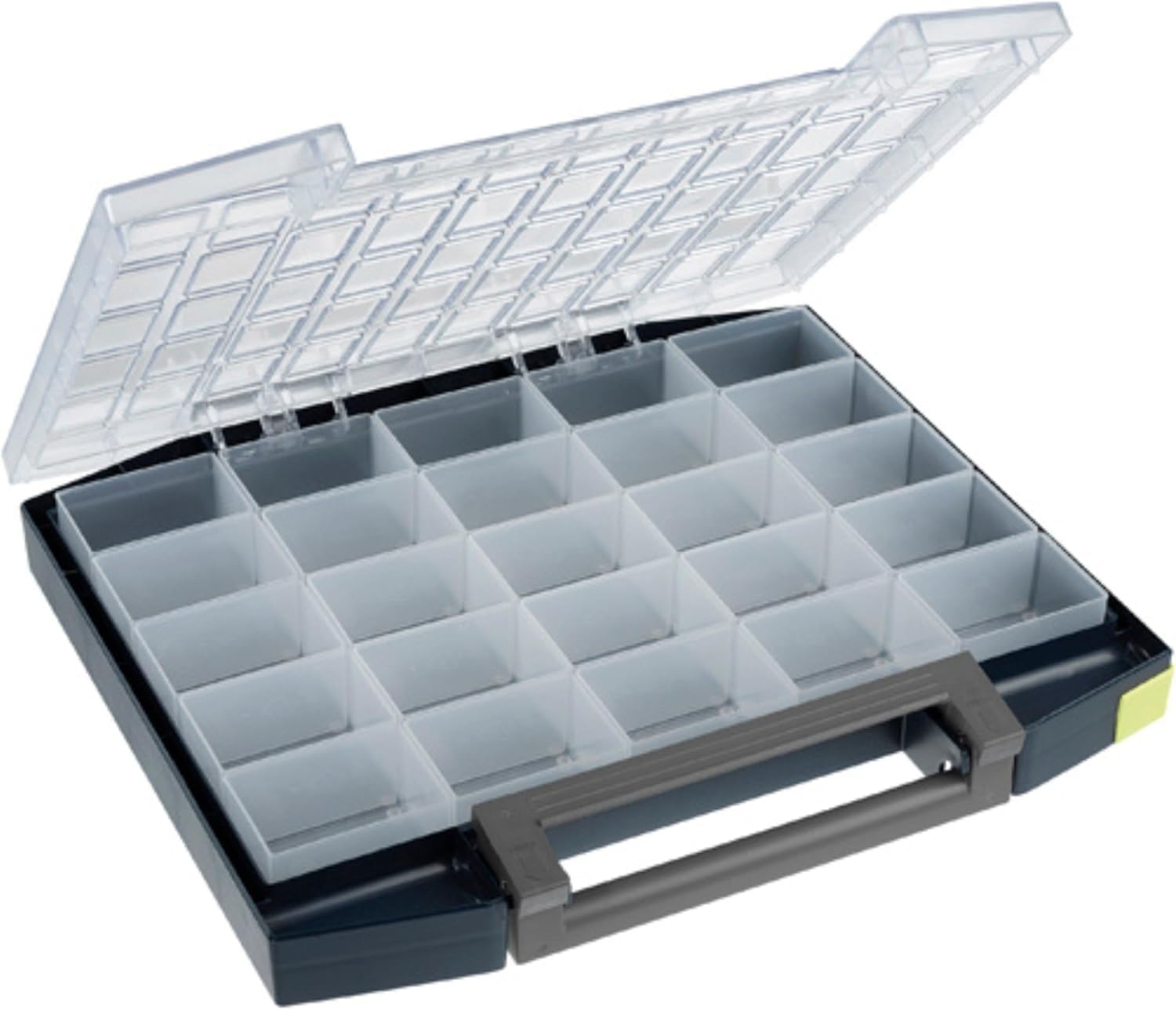 Can be adapted with Removable inserts of assorted sizes for small Parts, tools and Accessories