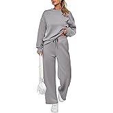 PRETTYGARDEN Women's 2 Piece Outfits 2026 Spring Long Sleeve Pullover Tops And Long Pants Lounge Sets Tracksuit