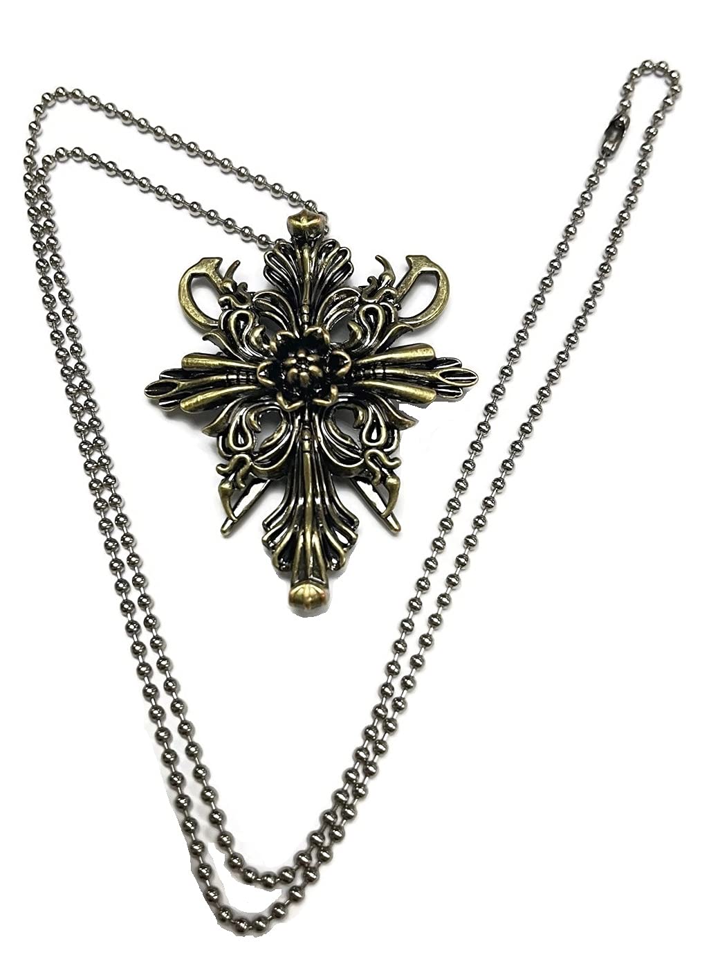 thecostumebase costumebase Resident Evil Village Alcina Dimitrescu Pendant Vampire Double Sided Necklace Antique Gold