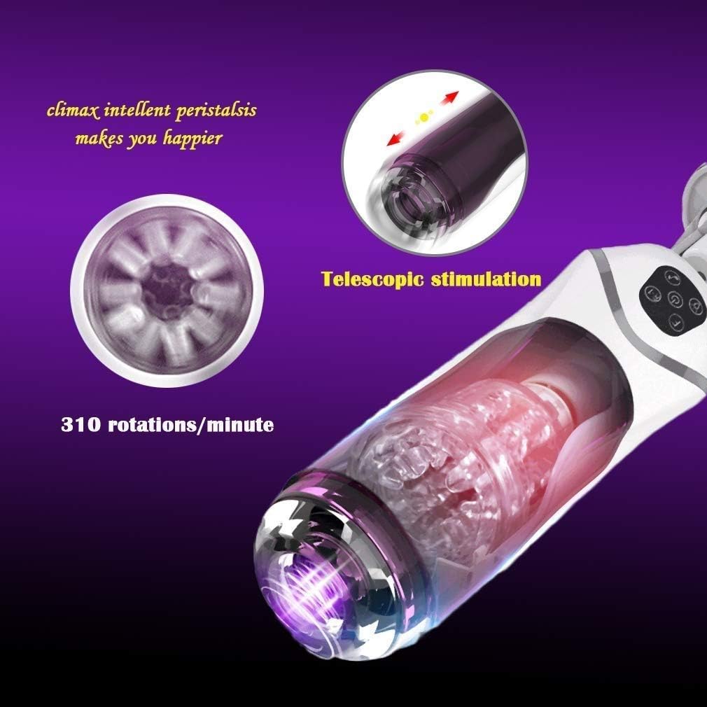 YOSTTST Adùllt Toy for Man Pleasure Male Cup Electric Vibranting Soft Silicone Auto Sucking Compact Artificial Vagiina,10 Vibration Modes, 10 Sucking Modes and Groaning Patterns