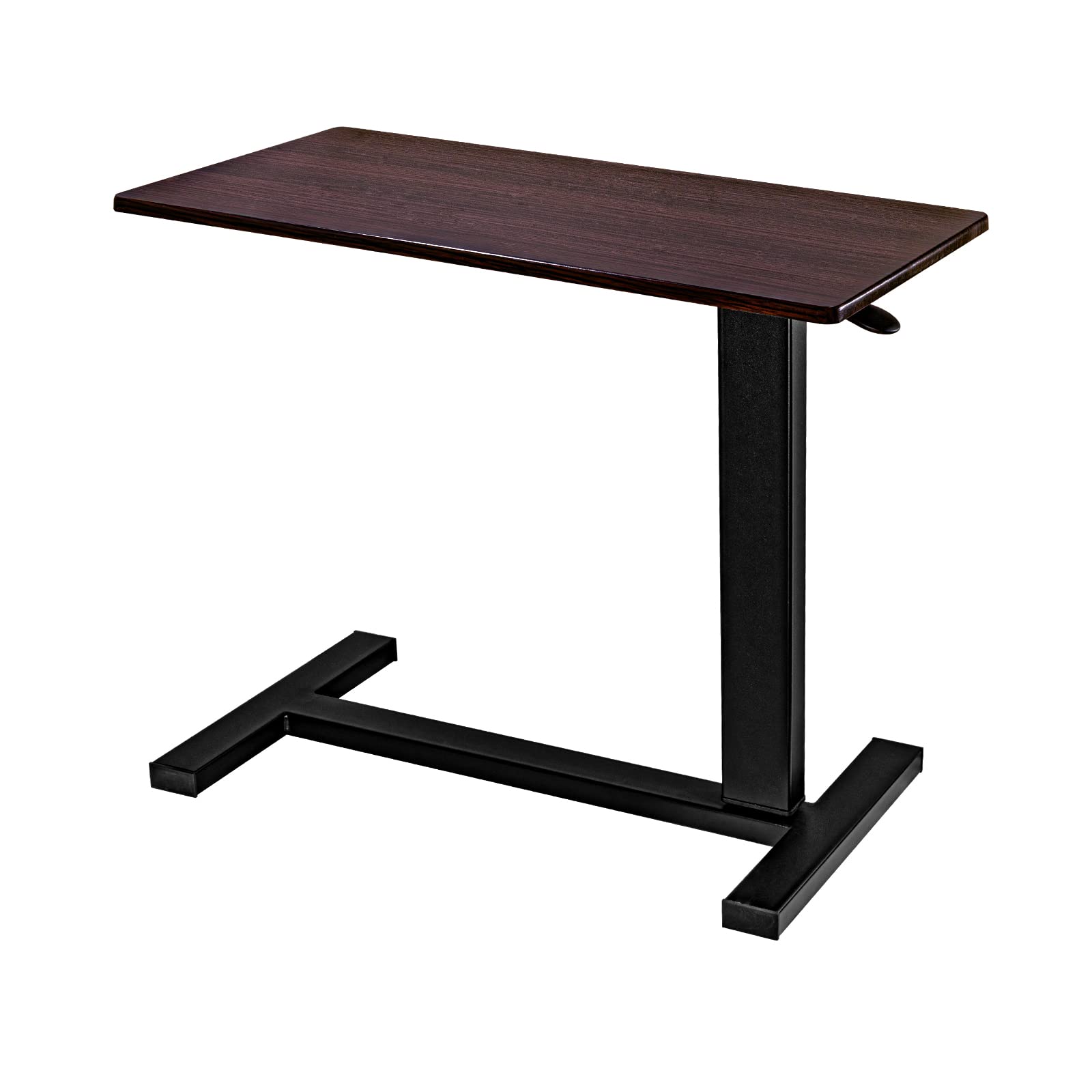 介護テーブル 昇降式 サイドテーブル キャスター付き 幅80cm 昇降式デスク 在宅ワーク PCデスク 高さ無段階調節 介護用 ベッドテーブル (ブラック) の商品画像