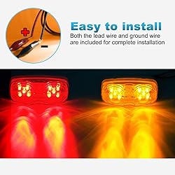 Partsam 14x Trailer RV Marker LED Light Double
