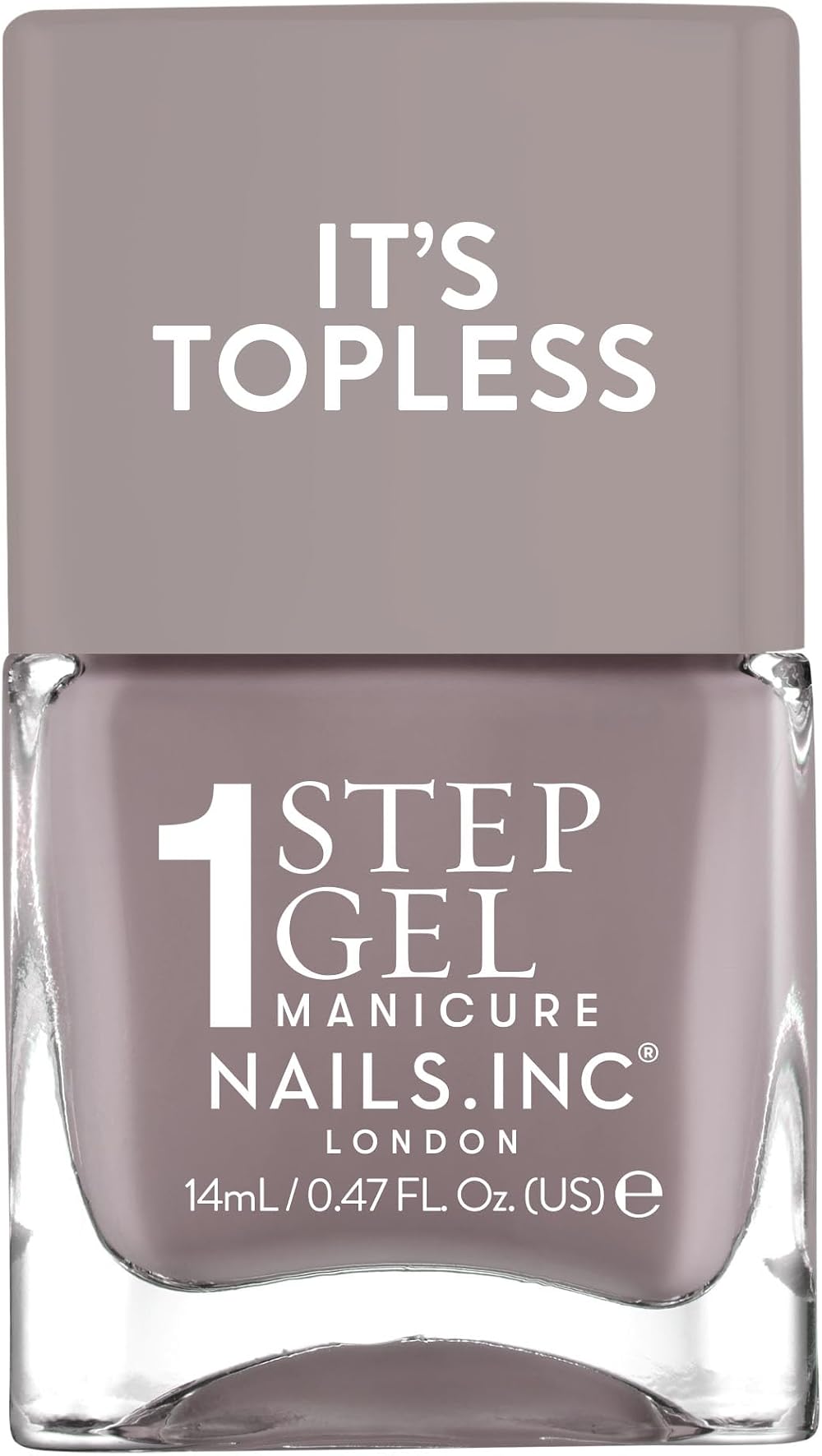 Nails.INC Its Topless Megan Gel-Like Nail Polish Grey 4-in-1